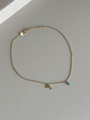 “Dolphin Wave” Anklet - 14k Gold