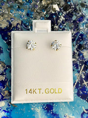 “Shimmer Studs” Earrings - 14k Gold