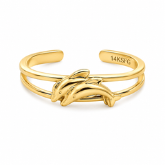 14k Gold “Coastal Dolphin” Ring