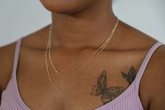 “Beaded Cuban” Chain – 14k Solid Gold