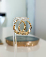 “Twisted Glow” Earrings - 14k Gold