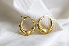 “Golden Stripes” Earrings - 14k Gold