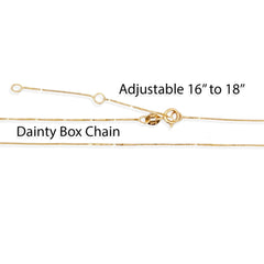 “Adjustable Dainty Box” Chain - 14k Gold