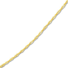 “Singapore Twist” Chain – 14k Solid Gold