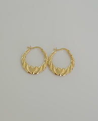 “Sweetheart Hoops” Earrings - 14k Gold