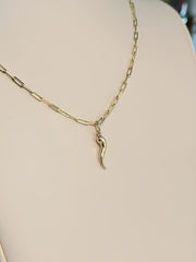 “ Italian Cornicello” Pendant - 14k Gold