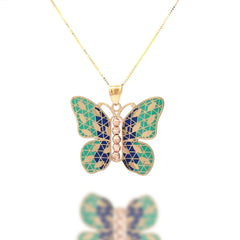 “Whimsy Flutter” Pendant - 14k Gold