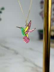 “Humming Bird” Pendant - 14k Gold
