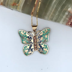“Whimsy Flutter” Pendant - 14k Gold