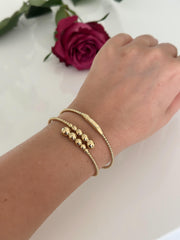 14k Gold “Beaded Bloom” Bracelets