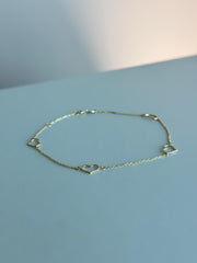 “Dainty Heartline” Anklet - 14k Gold