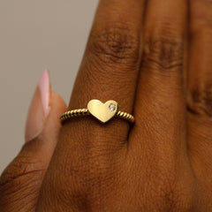14k Gold “Amour” Ring