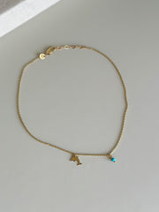 “Dolphin Wave” Anklet - 14k Gold