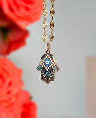 “Hamsa Hand” Pendant - 14k Gold