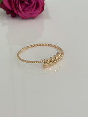 14k Gold “Beaded Bloom” Bracelets