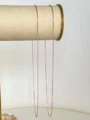 “Rose Paperclip” Chain - 14k Gold