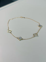 “Vanilla Bloom” Anklet - 14k Gold