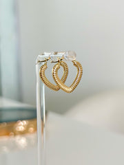 “Textured Love” Earrings - 14k Gold