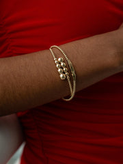 14k Gold “Beaded Bloom” Bracelets