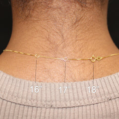 “Adjustable Dainty Box” Chain - 14k Gold