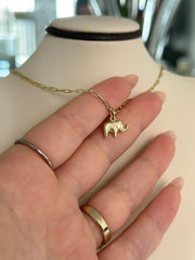 “Lucky Elephant” Pendant - 14k Gold