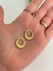 “Golden Stripes” Earrings - 14k Gold