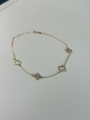 “Vanilla Bloom” Anklet - 14k Gold