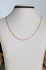 “Rose Paperclip” Chain - 14k Gold