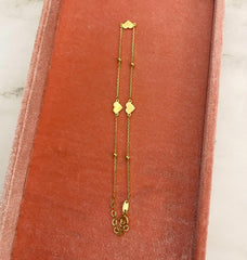 “Golden Heart” Anklet - 14k Gold