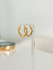 “Textured Love” Earrings - 14k Gold