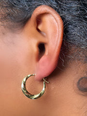 “Twisted Glow” Earrings - 14k Gold
