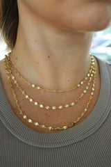 “Sun Oval” Chain - 14k Gold