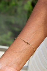 “Dainty Butterfly” Bracelet - 14k Gold