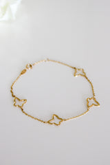 “Dainty Butterfly” Bracelet - 14k Gold