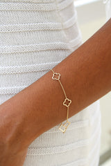 “Dainty Clover” Bracelet - 14k Gold