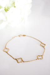 “Dainty Clover” Bracelet - 14k Gold