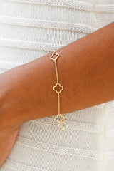 “Dainty Clover” Bracelet - 14k Gold