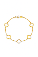 “Dainty Clover” Bracelet - 14k Gold