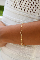 “Dainty Hamsa” Bracelet - 14k Gold