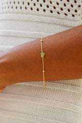 “Beaded Love” Bracelet - 14k Gold