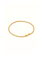 “Minimal Cuban” Bracelet – 14k Solid Gold