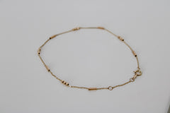 “Delicate Bar” Anklet – 10k Solid Gold
