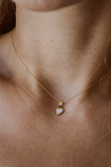 “Pearl Heart” Pendant – 14k Solid Gold