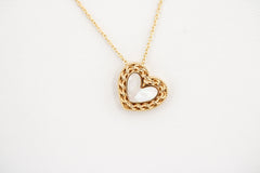 “Pearl Heart” Necklace – 14k Solid Gold
