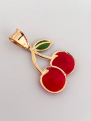 “Sweet Cherry” Pendant – 14k Solid Gold