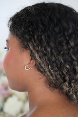 “Everyday Croissant Hoops” – 10k or 14k Solid Gold