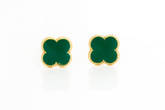 “Lucky Clover” Earrings – 14k Solid Gold
