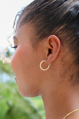 Mini Croissant Hoops – 10k Gold