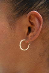 Mini Croissant Hoops – 10k Gold