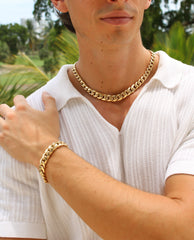“Miami Cuban Luxe” Set - 14k Gold